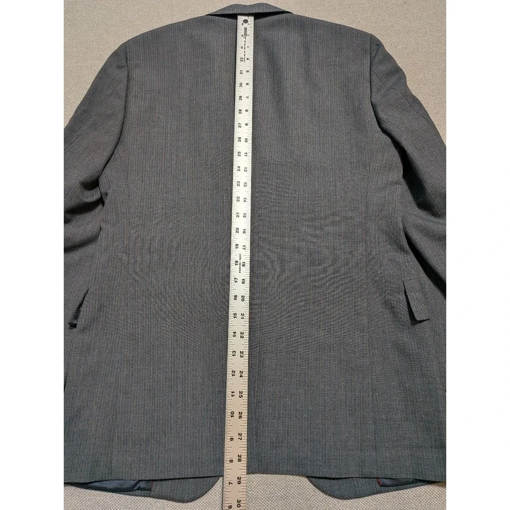 Hart Schaffner Marx Men's Blazer 36S Gray Pinstripe Suit Jacket Wool